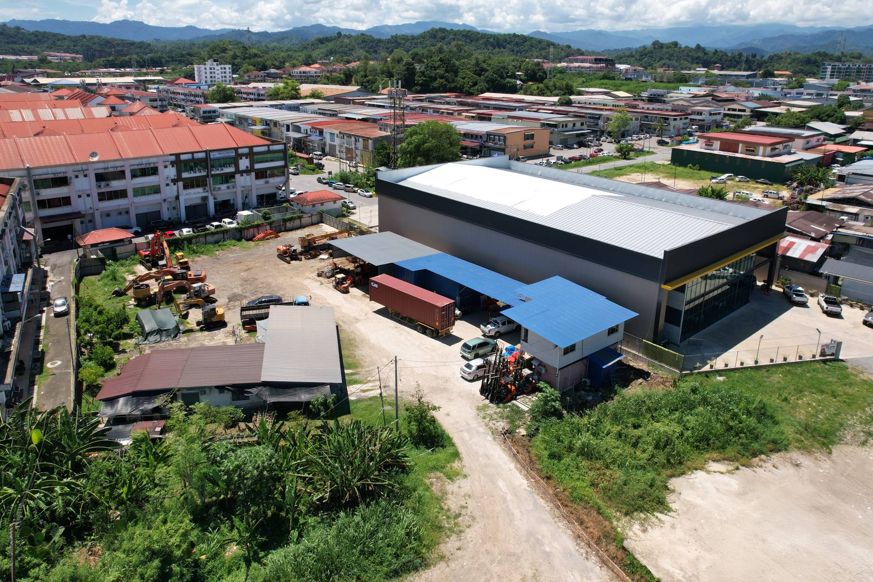 Our warehouse in Kota Kinabalu, seen from above